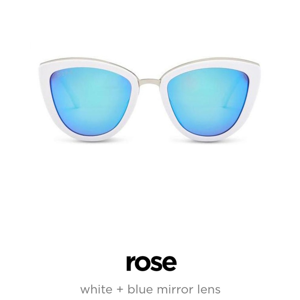 Diff Eyewear Rose Blue mirror lense
